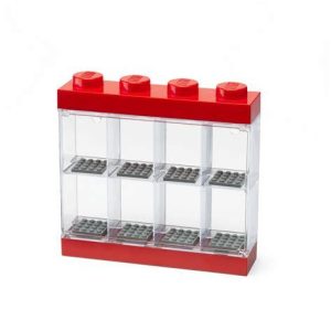 CAIXA VITRINA LEGO 8 MINIFIGURAS VERMELHA 40650001